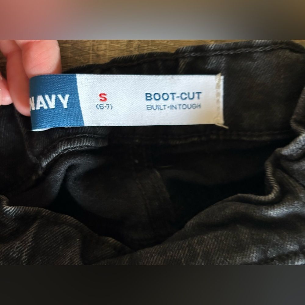 Girl’s size 6 lot of bootcut jeans, back and blue, Old Navy and carters - Picture 6 of 11
